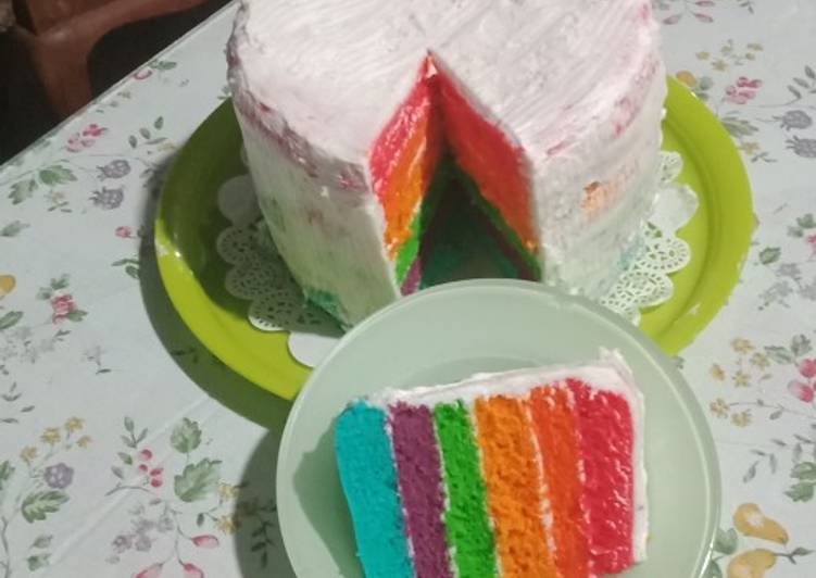 resep masakan Rainbow cake