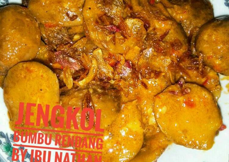 bahan dan cara membuat Jengkol bumbu Rendang