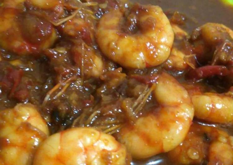 resep makanan Udang Asam Manis Pedas