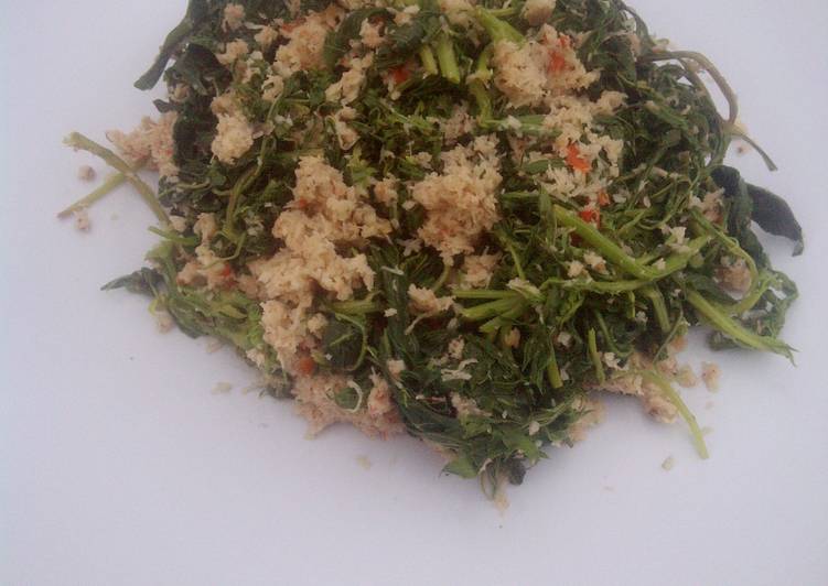 cara membuat Urap Sayur ( Krawu Kulup ) Bumbu Bakar dan Terasi