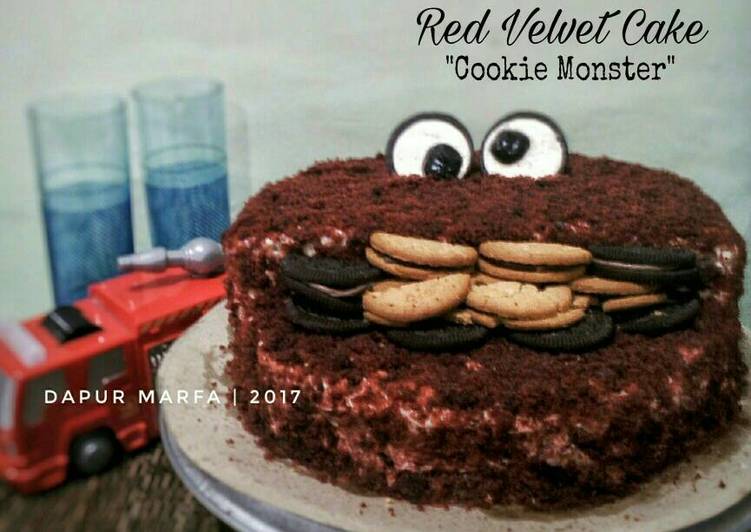 resep lengkap untuk Cookie Monster - Ide Dekorasi Cake yg Rusak Sebagian