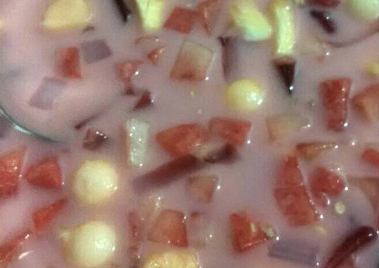 gambar untuk resep makanan Sop buah dengan sirup vanili