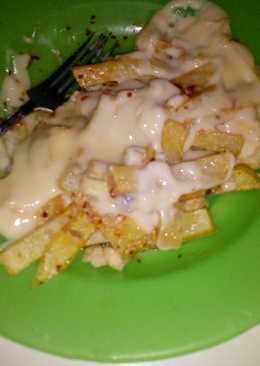 Kentang goreng saus keju