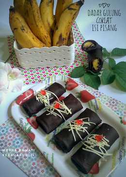 Dadar Gulung Coklat Isi Pisang Coklat