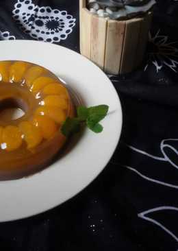 Orange milky pudding