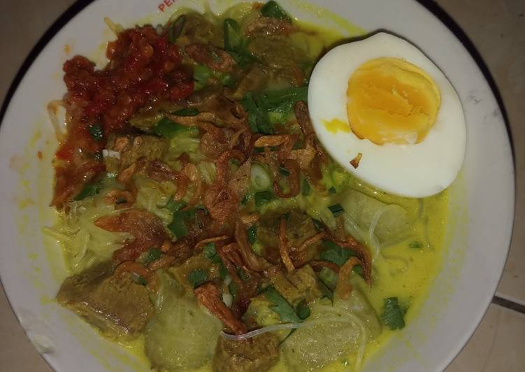 gambar untuk cara membuat Soto daging santan