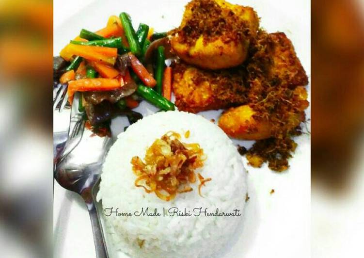 resep makanan Ayam Goreng Bumbu Lengkuas & Nasi Uduk