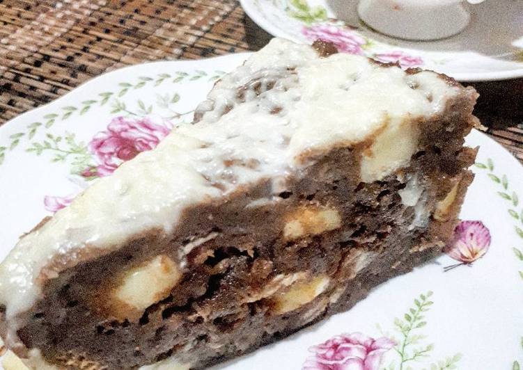 cara membuat Warm Cinnamon Choco Cheese Bread Pudding