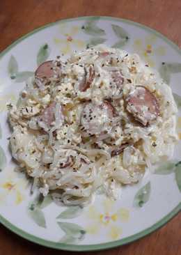 Shirataki carbonara #ketopad_cp_olahanshirataki