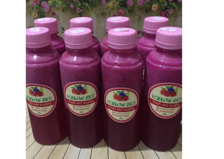 gambar untuk resep Diet Juice Orange Dragon Fruit Tomato Pear