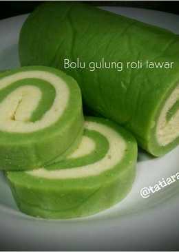 Bolu gulung Roti Tawar (Pandan)