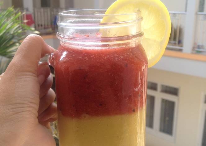 Resep juice segar Layered juice