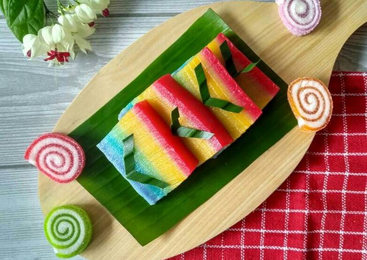 Kue Lapis Sagu Rainbow