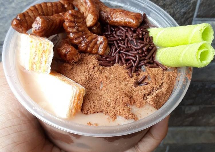 gambar untuk resep makanan Es kepal milo viral homemade