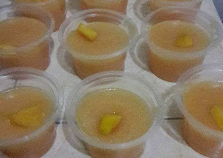 resep Pudding Susu Mangga