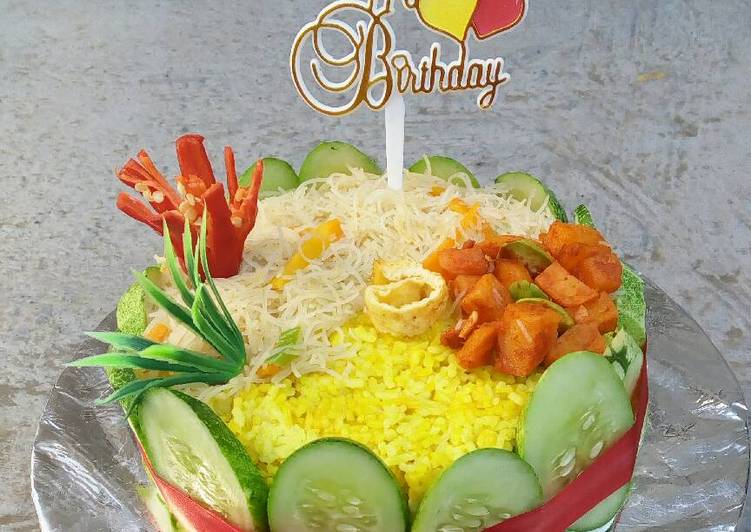 cara membuat Tumpeng Rice Cooker