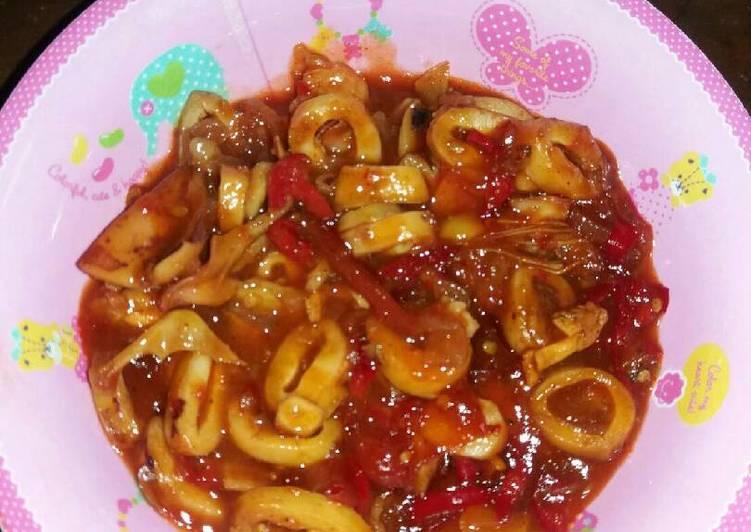 resep lengkap untuk ??Cumi asam pedas ala winda