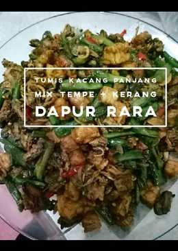 Tumis Kacang Panjang Mix Tempe+Kerang