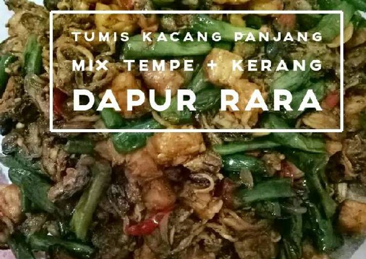 cara membuat Tumis Kacang Panjang Mix Tempe+Kerang