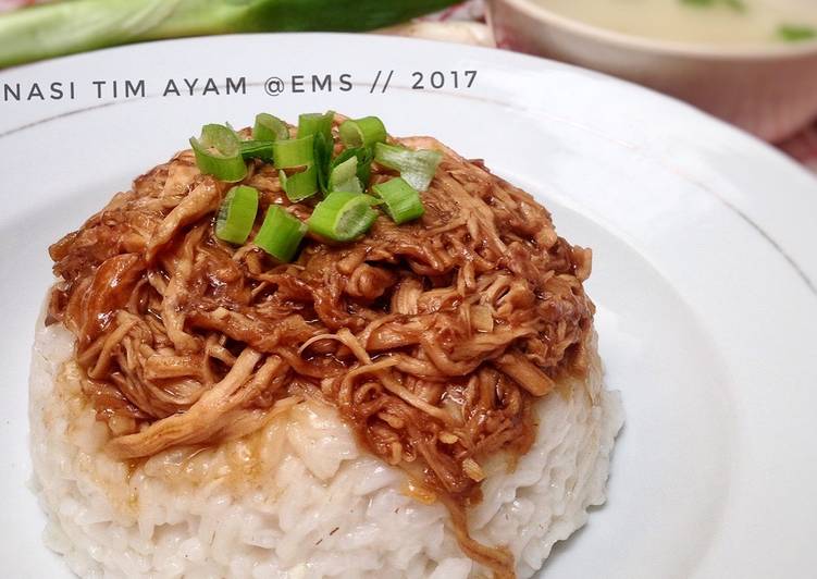 resep masakan Nasi Tim Ayam