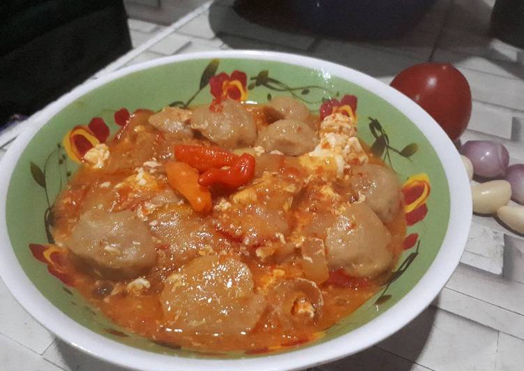 resep masakan Seblak baso kulit