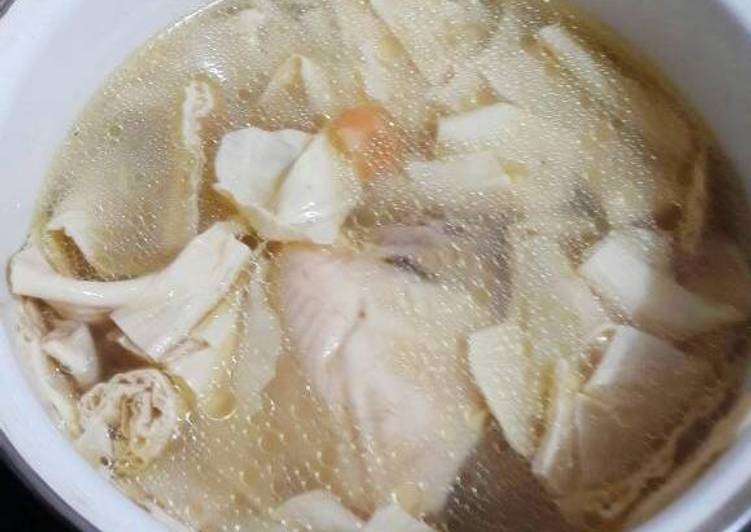 gambar untuk resep makanan Sup ayam kembang tahu