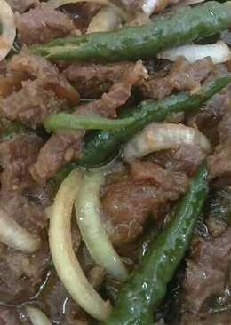 Oseng Daging Cabe Ijo