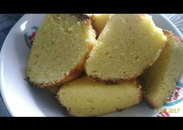 bahan dan cara membuat Butter cake/bolu mentega enak