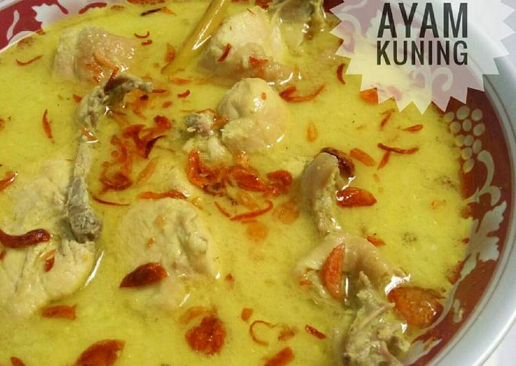 resep lengkap untuk Opor ayam kuning