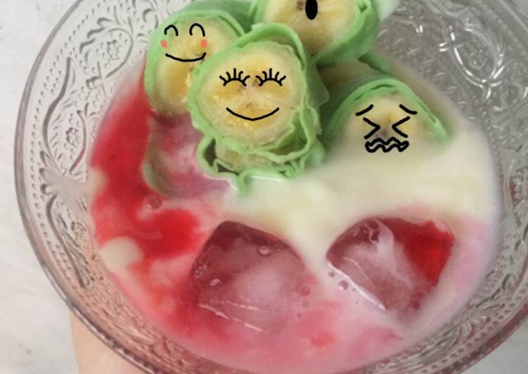 Resep Es Pisang ijo - Lil' happy kitchen????