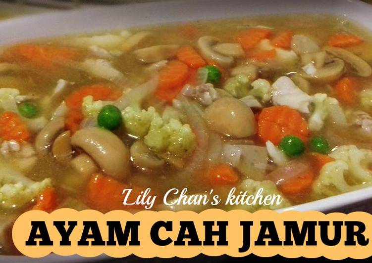  Resep  AYAM  CAH  JAMUR  ala LC oleh Lily Chan s kitchen 