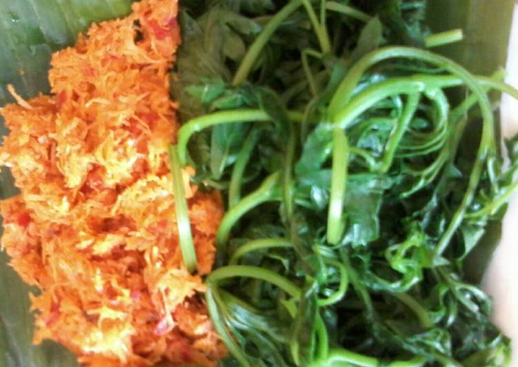 resep Urap daun kenikir,segar