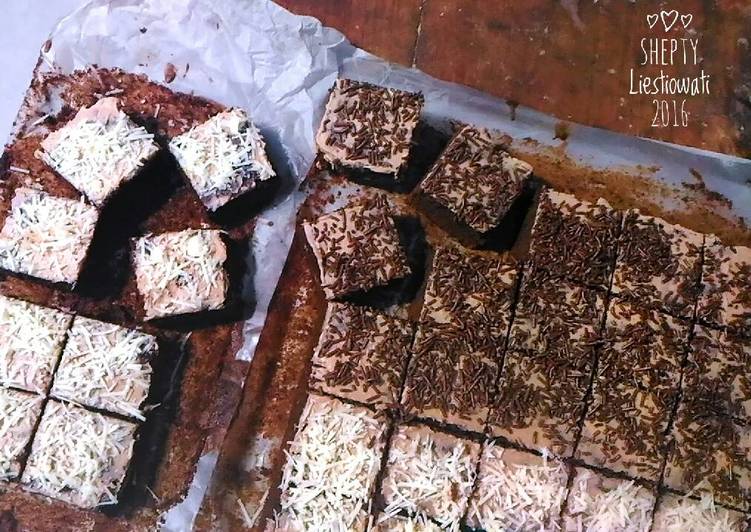 gambar untuk cara membuat Brownies Fudge Putih Telur yummy, bikin nagih!