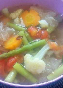 Soup Asparagus Jamur Es