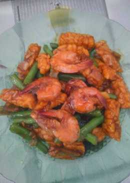 Tumis tempe dan buncis saos tiram