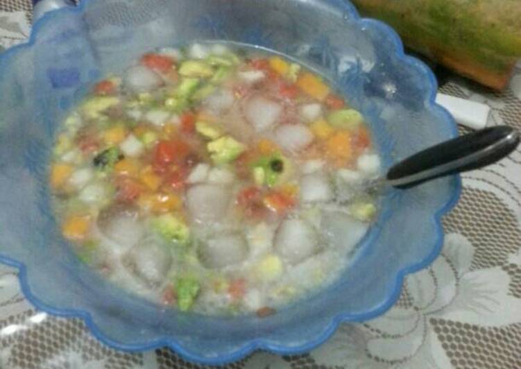 resep lengkap untuk Es buah zegar