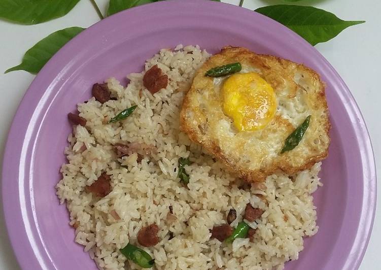 resep makanan Nasi goreng putih / nasi goreng sunti aceh