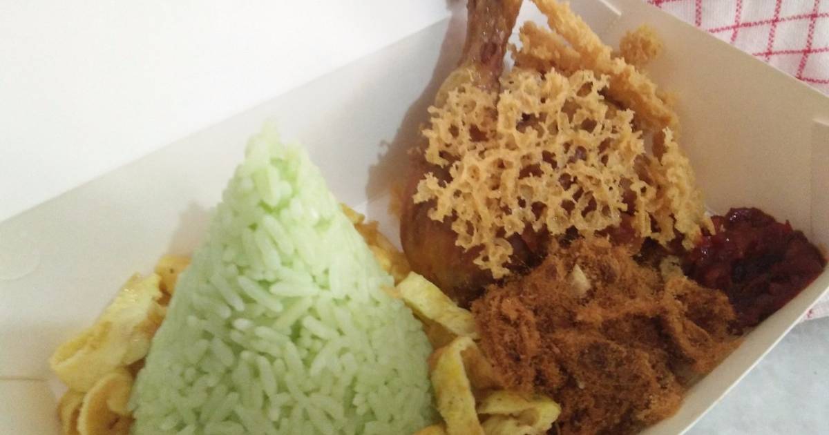 Resep Nasi Pandan Ayam Kremes ala Veronica Lie