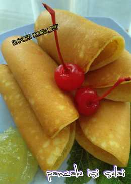 Pancake gulung isi selai