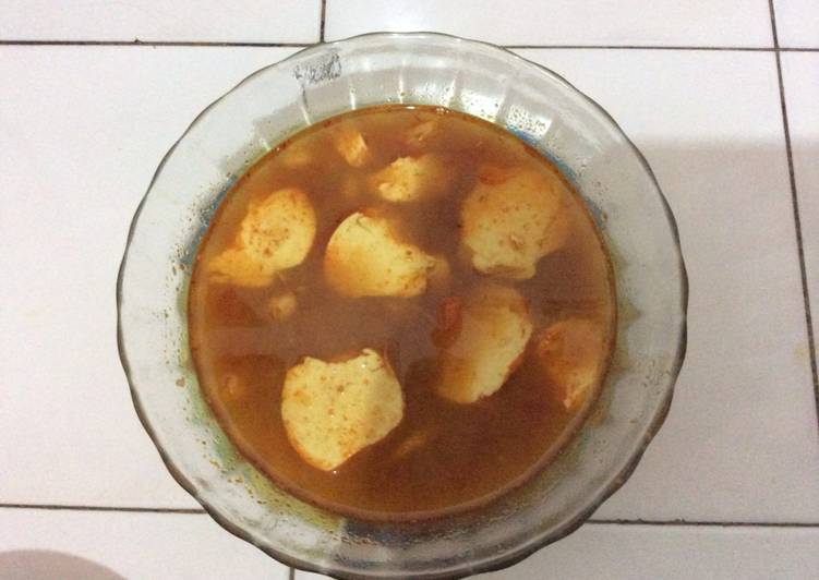 resep lengkap untuk Tomyam Tofu Seafood