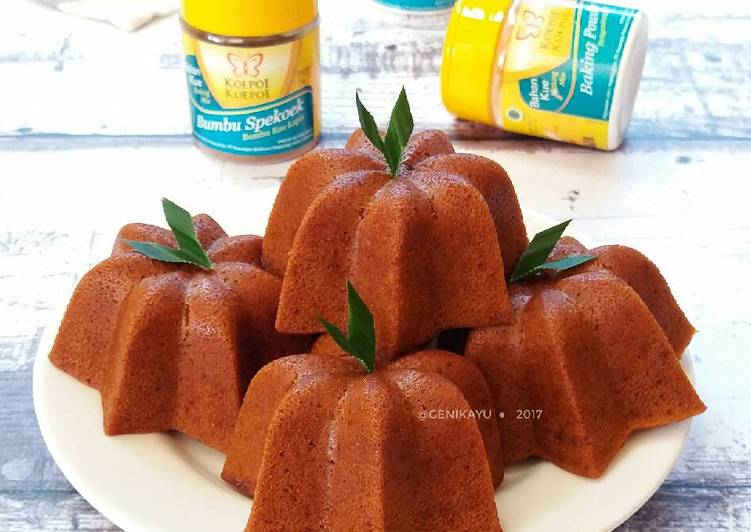 resep lengkap untuk Bolu Sakura Spekoek (eggless)