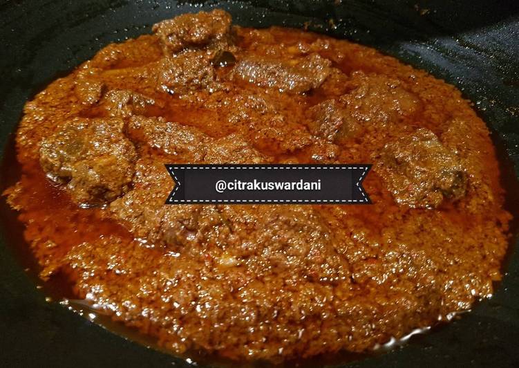 resep lengkap untuk Rendang Padang (Rice Cooker)