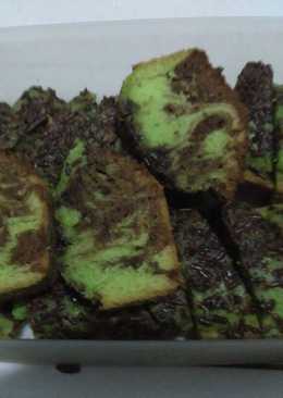 Bolu panggang coklat pandan kering