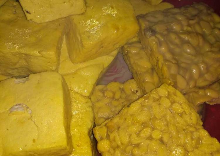 resep Tahu tempe ungkep kuning