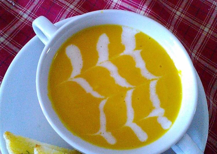 cara membuat Puree of pumpkin soup(Makanan kontinental)