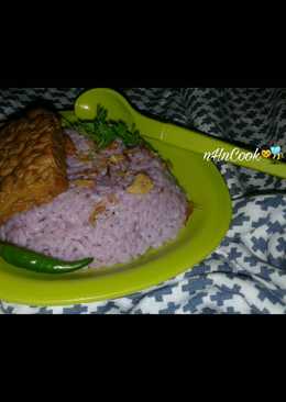 Nasi Uduk Ungu Tempe Bacem