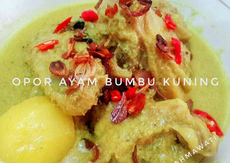 cara membuat Opor ayam bumbu kuning