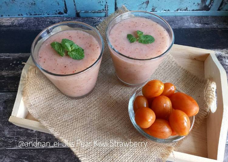 gambar untuk resep Jus Pear Kiwi Strawberry