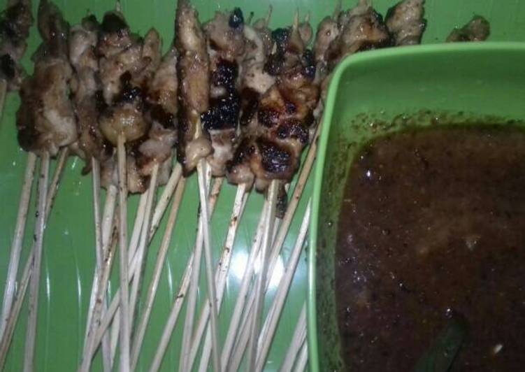 resep lengkap untuk Sate ayam dan bumbu kacang