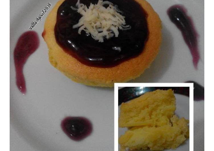 resep masakan Cheddar Cheesecake Blueberry (lembut seperti kapas)